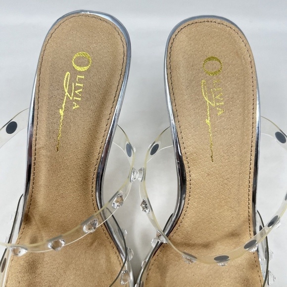Olivia Ferragamo Transparent Pvc Crystal Mule Sandal 8 - Picture 11 of 13